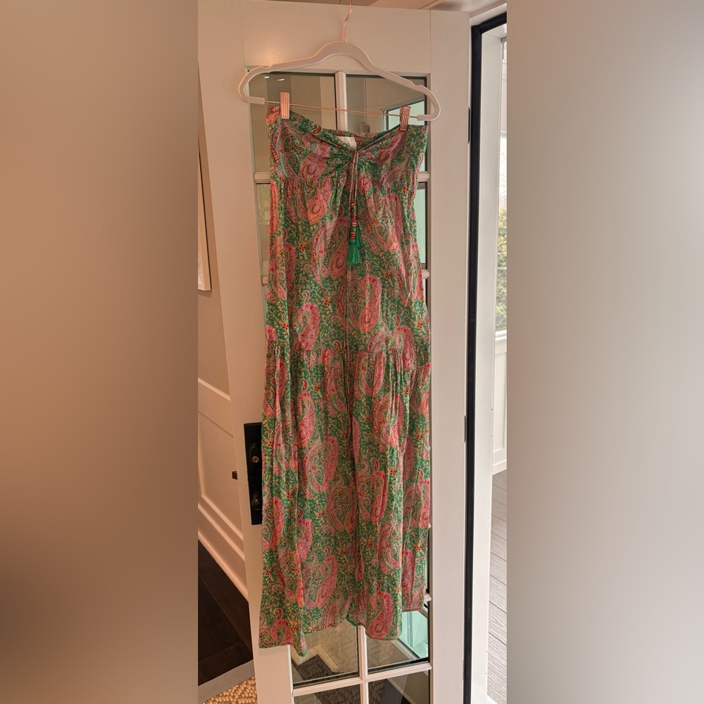 ba&sh Floral Green and Pink Skirt